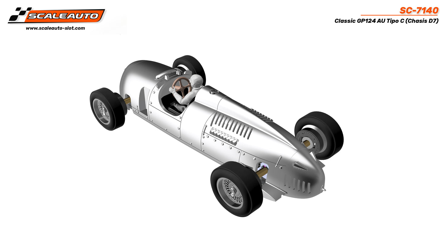 Scaleauto SC-7140 - Auto Union Type C - GP124 Classic - white kit (Chassis D7)