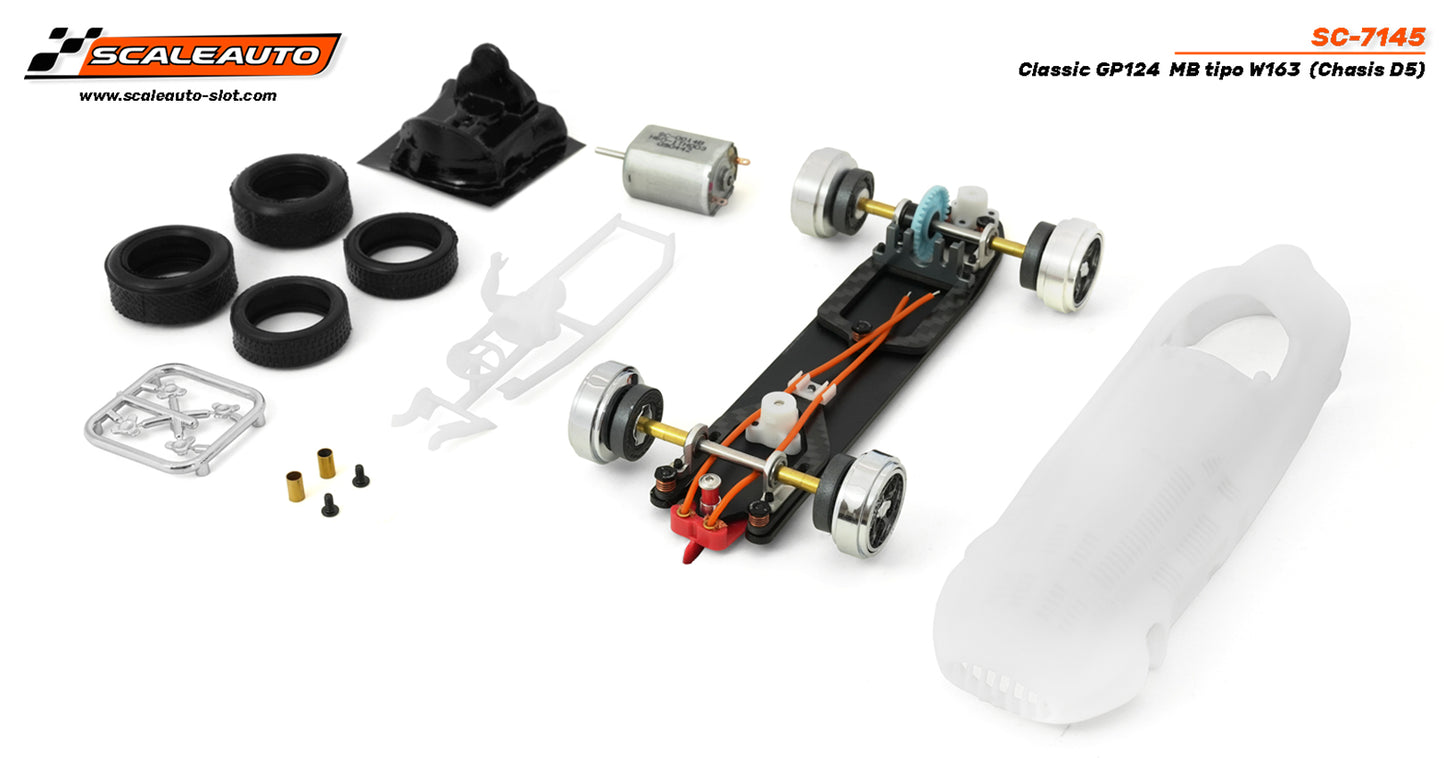 Scaleauto SC-7145 - PRE-ORDER NOW! - Mercedes-Benz W163 - GP124 Classic - white kit (chassis D5)