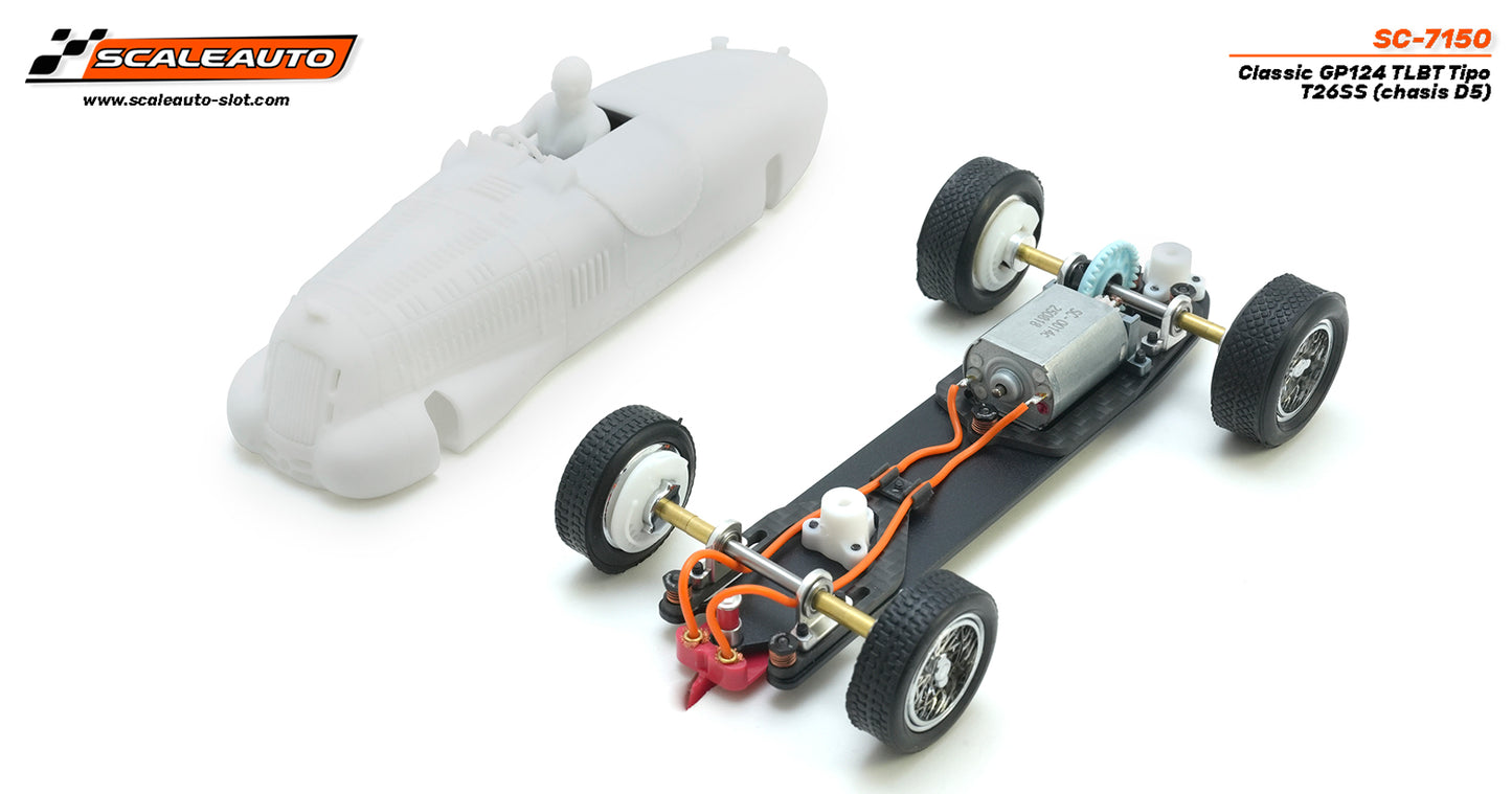 Scaleauto SC-7150 - FAÇA SUA PRÉ-ENCOMENDA AGORA! - Talbot-Lago T26 SS - GP124 Classic - kit branco (chassi D5)