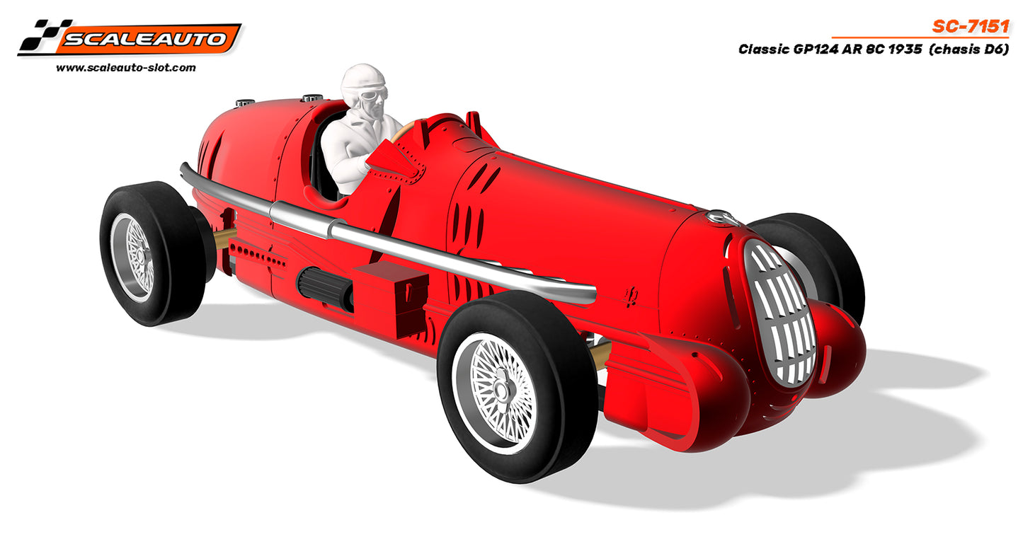 Scaleauto SC-7151 - PRE-ORDER NOW! - Alfa Romeo 8c - GP124 Classic - white kit (chassis D6)
