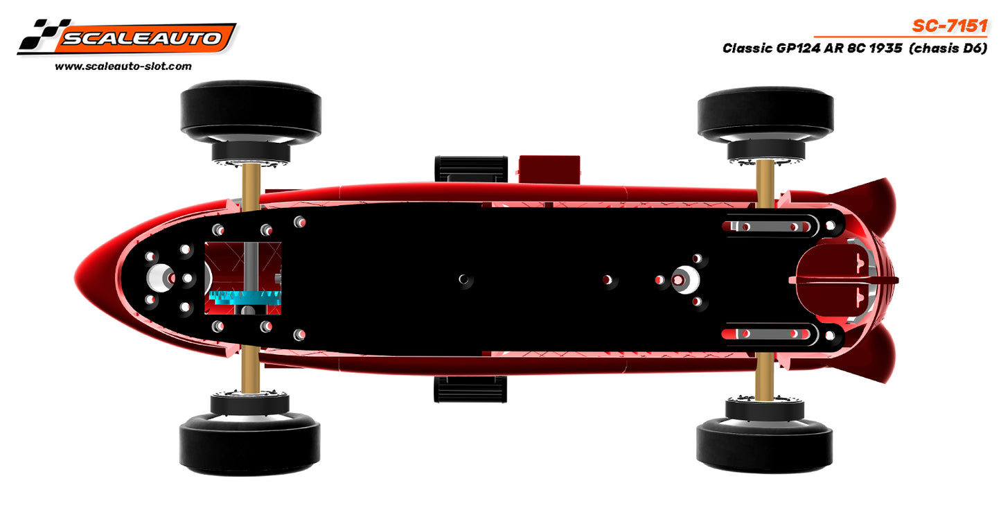 Scaleauto SC-7151 - PRE-ORDER NOW! - Alfa Romeo 8c - GP124 Classic - white kit (chassis D6)