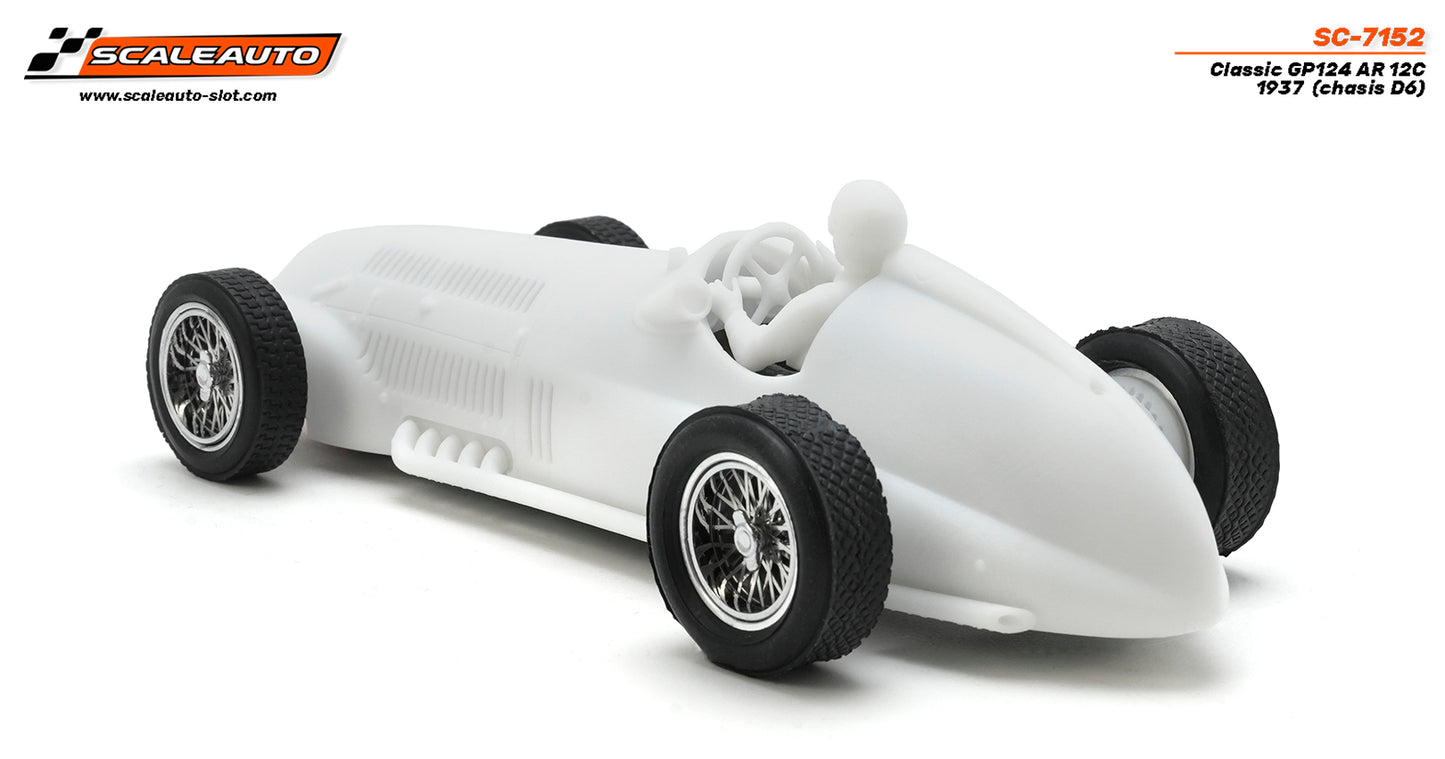 Scaleauto SC-7152 - FAÇA A PRÉ-VENDA AGORA! - Alfa Romeo 12c - GP124 Classic - kit branco (chassis D6)