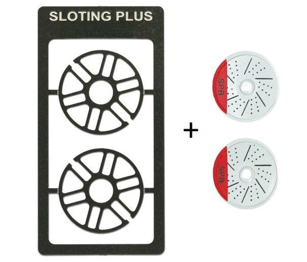 Sloting Plus SP029921 - Daytona Hubcaps + Brake Discs - for 15.9mm wheels